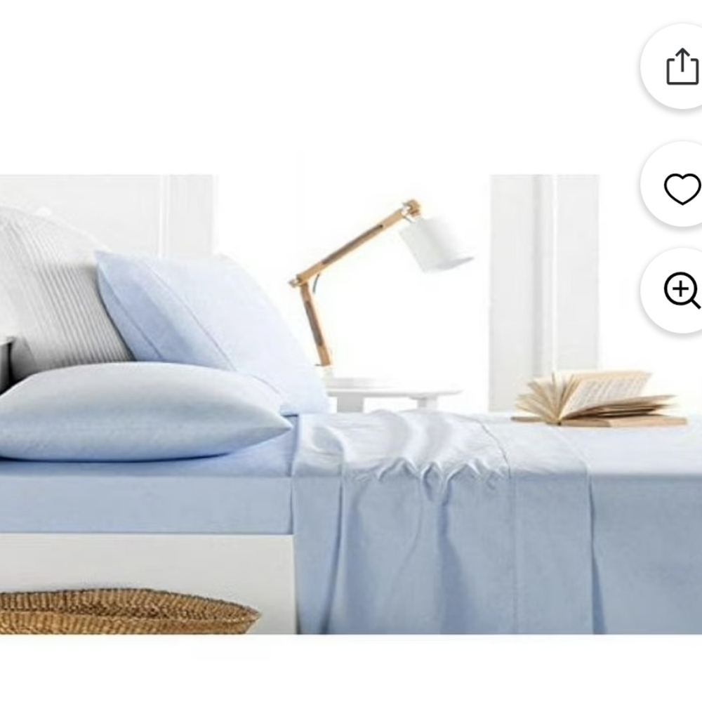 Milano Collection NWT Full Size Light Blue Sheet Set